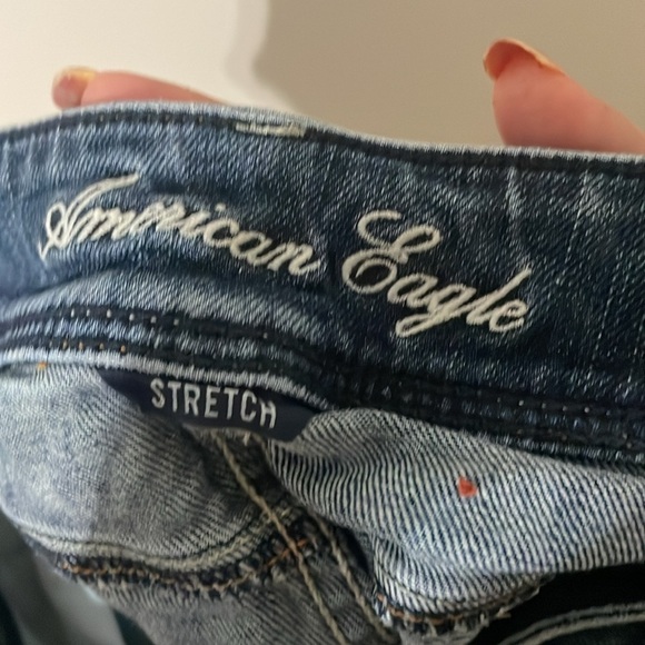 American Eagle Outfitters Distressed Blue Jean Shorts Size 4 - Picture 4 of 5